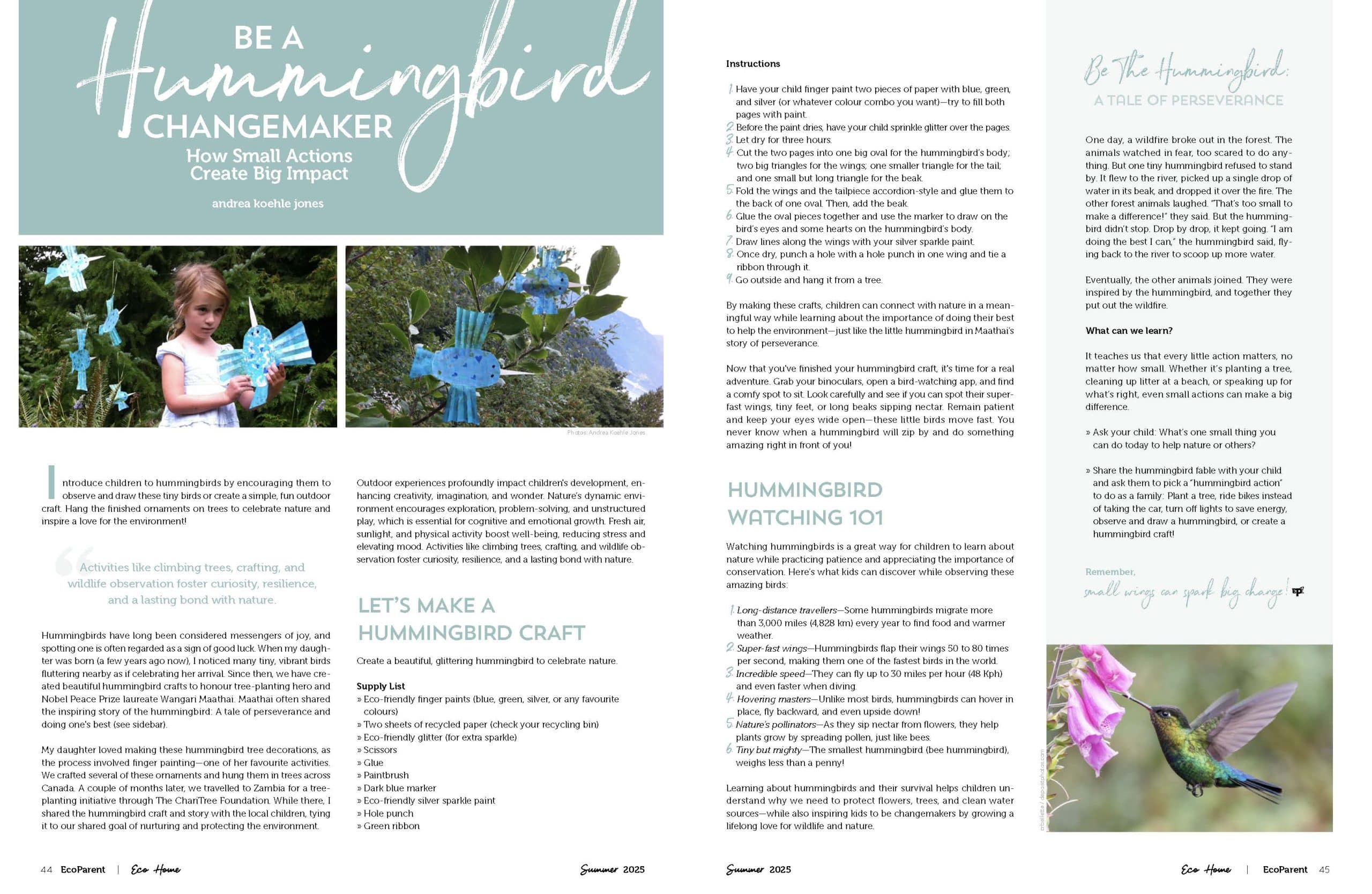 Be a Hummingbird Changemaker by Andrea Koehle Jones